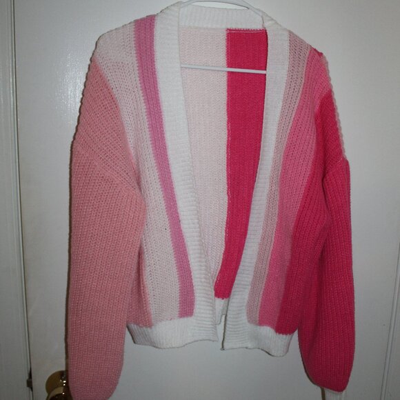 Pink and White Cardigan - Picture 1 of 2